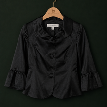 LK Bennett Black Satin Jacket with Bow Back