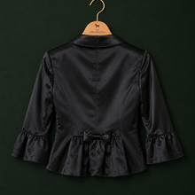 LK Bennett Black Satin Jacket with Bow Back