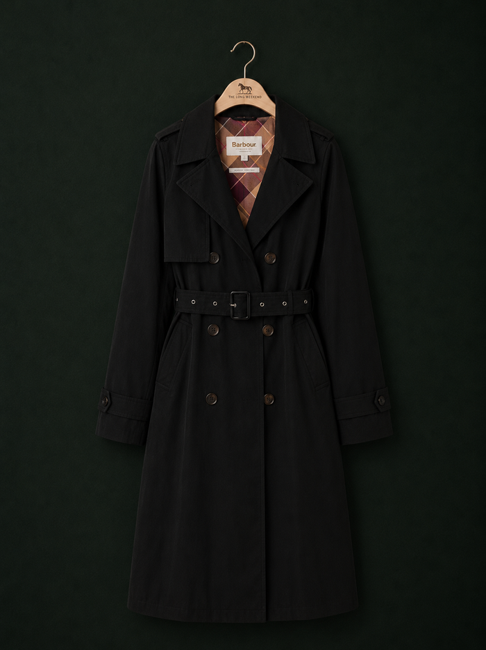 Barbour Waterproof Black Trench Coat