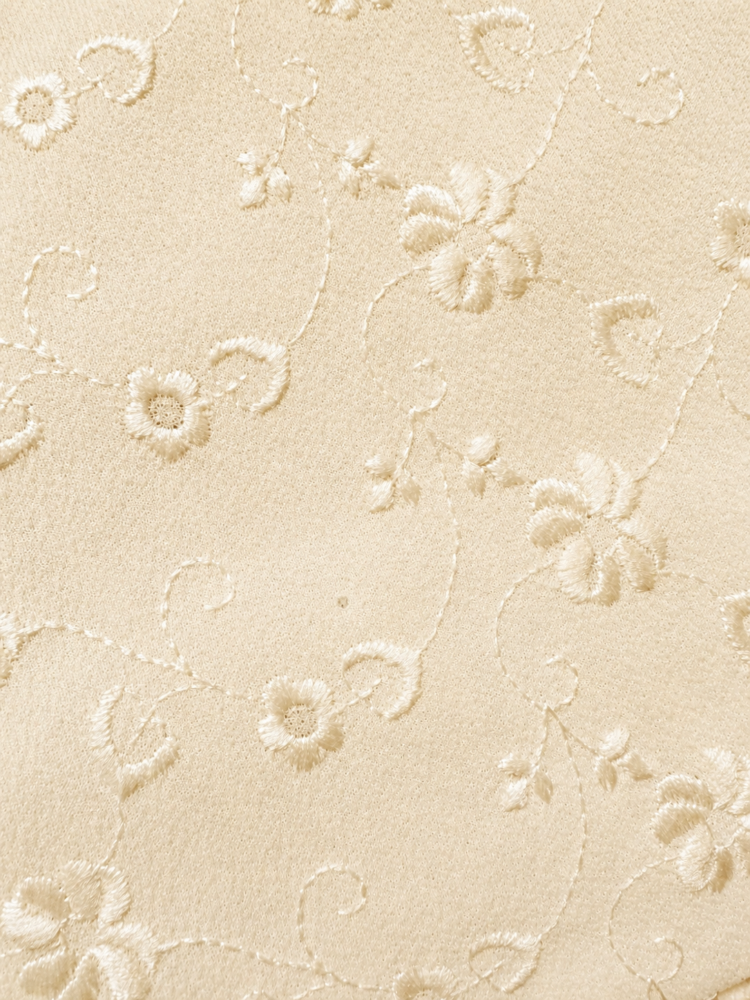 Vintage Handmade Cream Broderie Anglaise Shift Dress with Pearl Detail