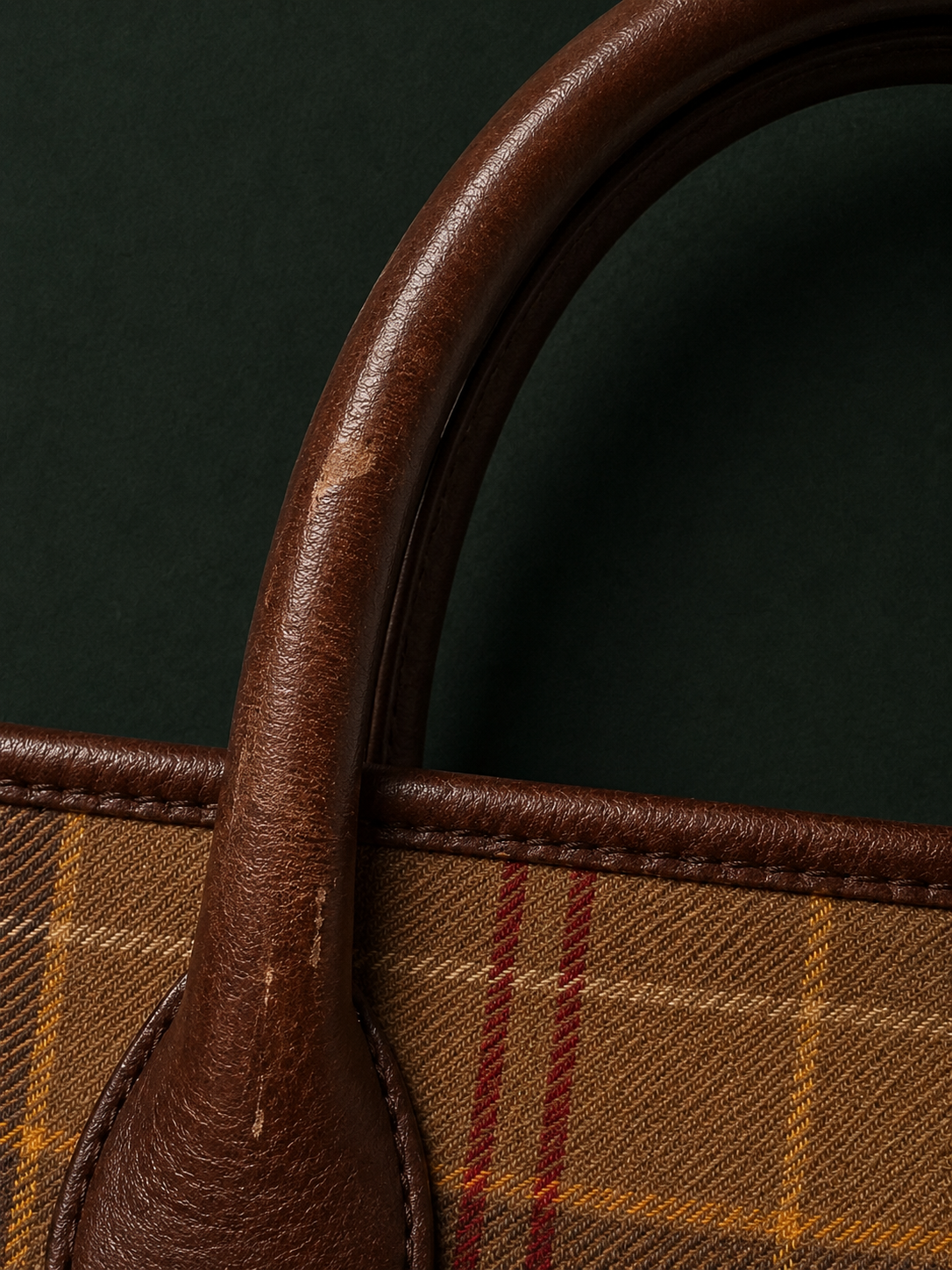 Barbour Checked Tartan Mini Bag