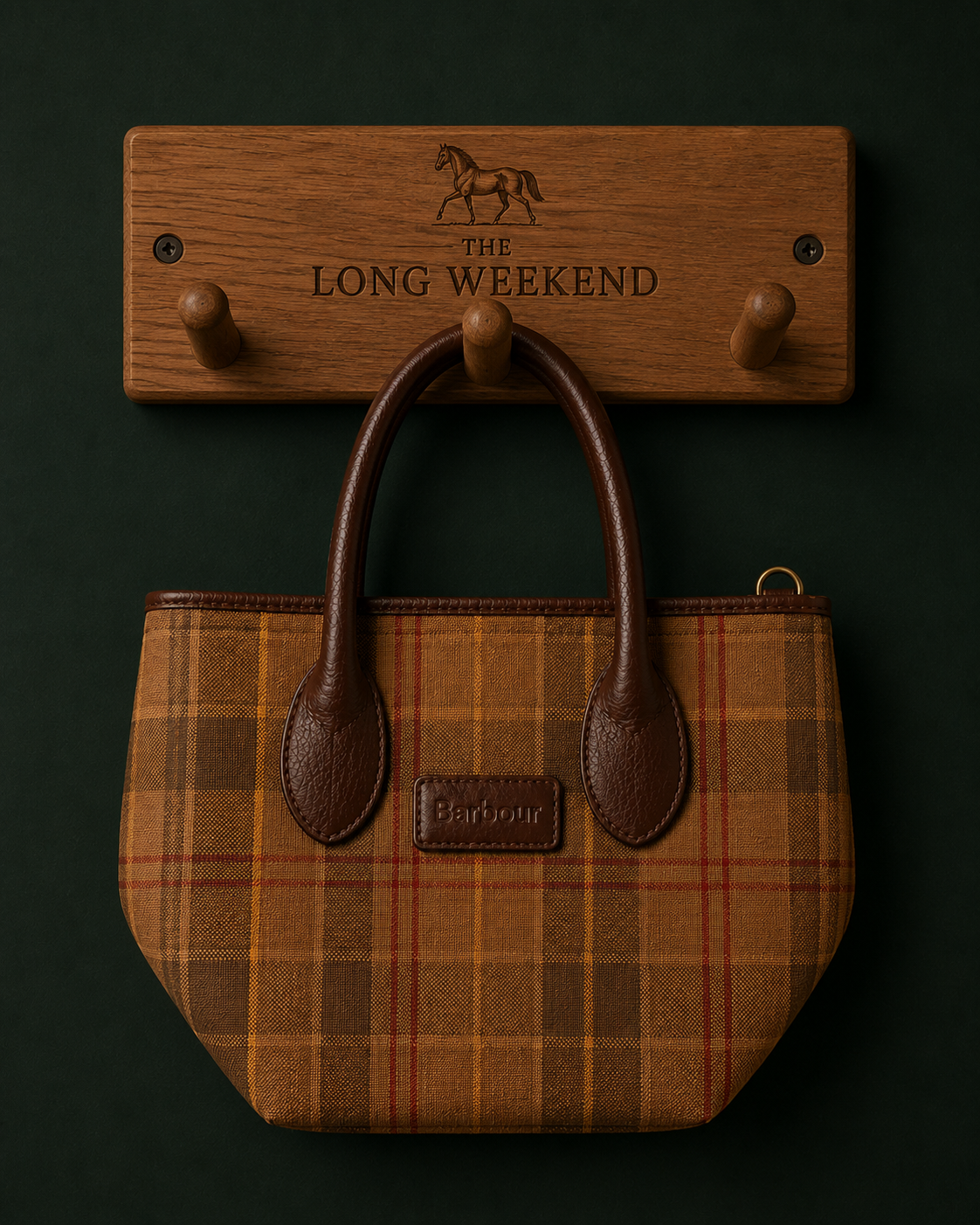 Barbour Checked Tartan Mini Bag
